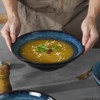 STE-CER Ceramic Pasta Salad bowl, 10" Wide Rim Soup Bowls,