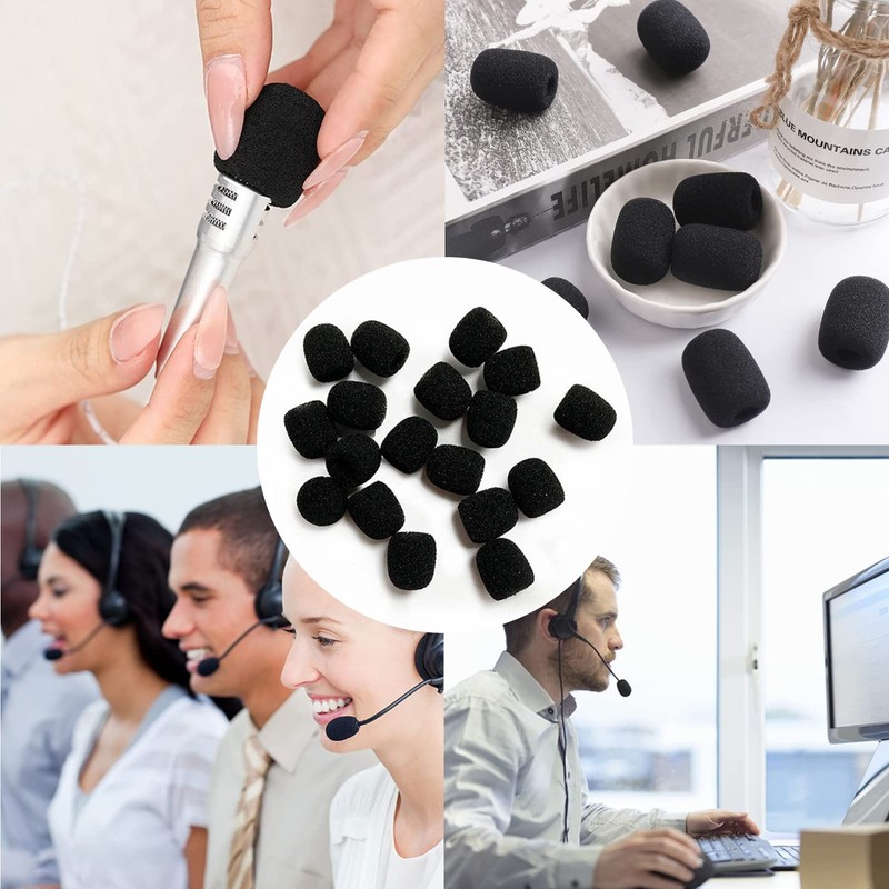8pcs Headset Microphone Foam Cover,Foam Mic Cover Handheld Microphone Windscreen,Small