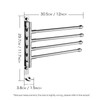 Chrome Rotating Towel Rack Stainless Steel Adjustable Towel Rack Bathroom