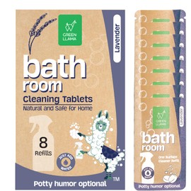 Bathroom Refill 8-Pack - Certified Compostable Packaging, Natural Cleaning Solution for Bathrooms - Eco-Friendly and Sustainable
