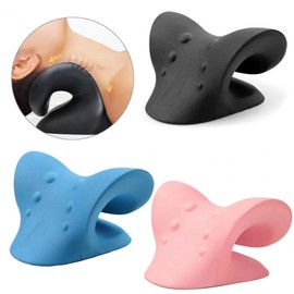 2in1 two-way cervical massage pillow C-type cushion pillow neck cervical massage C Cervical Massage Pillow (Black) 2ea