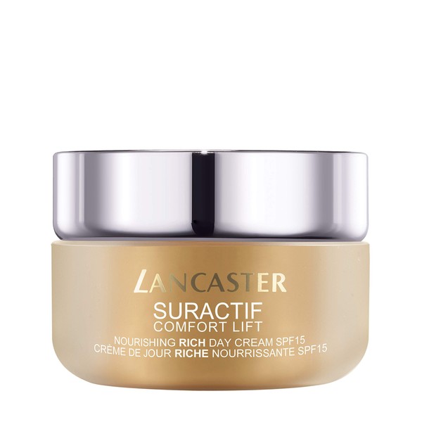 LANCASTER Suractif Comfort Lift Nourishing Rich Day Cream LSF 15, Anti Aging Tages-Creme, für trockene Haut, 50ml