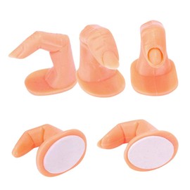 SOLUSTRE 5pcs Nail Practice Finger Fake Training Finger Nail Art Training Hand Display Model DIY Decoration Nail Art Training Practice