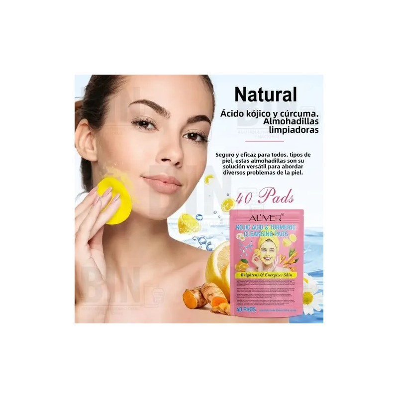 Limpieza Natural Kit 2 Almohadillas Cúrcuma Y Vitaminas 2x40
