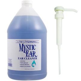 Chris Christensen Gallon Liquid and Gallon Pump Dispenser Bundle- Mystic Ear Dog Ear Cleaner, Safe for Frequent Use + Gallon Pump Dispenser, Easily Dispenses, No Mess