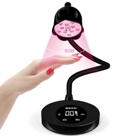 MEKK UV Nail Lamp Cordless UV Nail Light with Flexible Gooseneck & Smart Sensor UV Light for Gel Nails Flash Cure Nail Lamp Portable Mini LED Nail Lamp with Three Timing Modes (Black)