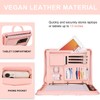 Leathario 3-Ring Portfolio Binder, Includes 5 Folder Index Dividers, 13
