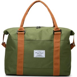 Travel Duffel Bag – Large Green Sport Duffel Bag, Gym Tote Bag, Weekender Overnight Bag, Carry On Bag for Women Men Hospital Bag