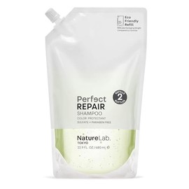 NatureLab - Recambio para champú reparador para el cabello  Hidrata el cabello dañado  tratado con color con células madre de bambú, queratina, argán 