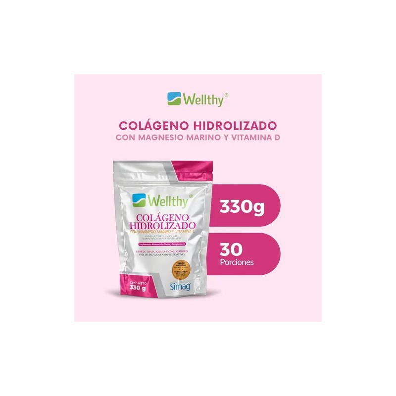 Suplemento en polvo Wellthy Colágeno Hidrolizado