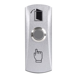 Metal Panel Door Bell Push Buttons, Zinc Alloy Shell Push Exit Release Door Switch Button for Door Access Control, Push to Exit Button Switch NO/COM Output for Video doorbell Door Phone