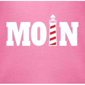 Shirtracer - Baby Bodysuit Boy Girl - Sayings Baby - Moin with Lighthouse - White, 3 Pink