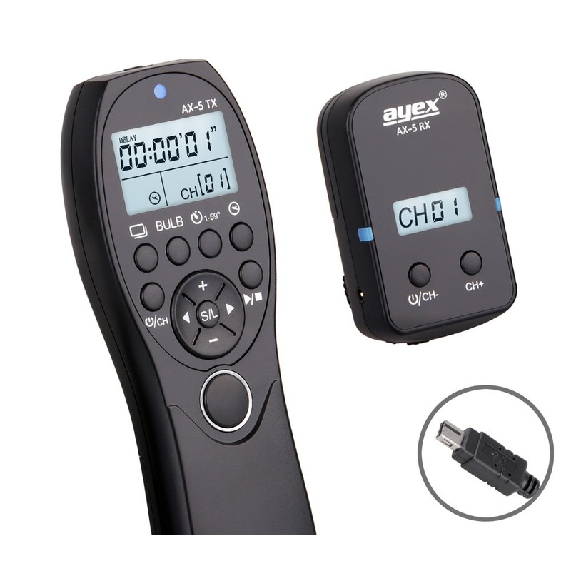 ayex Wireless Timer Remote Shutter Release AX-5 Compatible with Nikon