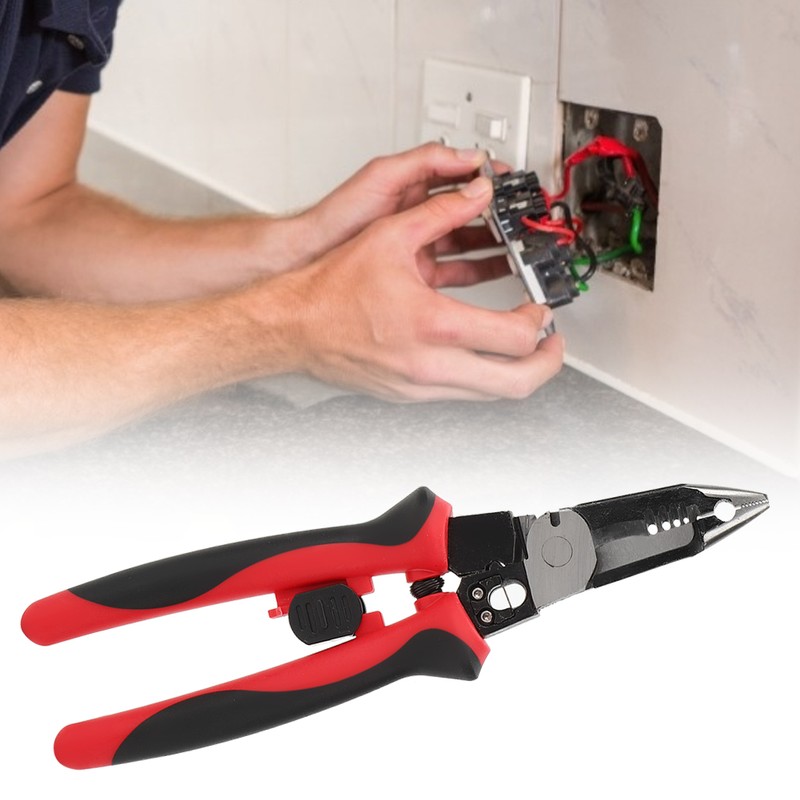 6 in 1 Steel Wire Stripper MultiFunctional Crimping Pliers Cutter