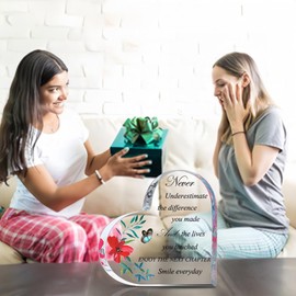 Christmas Gifts for Coworkers Farewell Leaving New job Going Away Promotion Goodbye Womens Birthday Retirement Gifts Stocking Stuffers for Women Coworker Boss Acrylic Plaques Keepsake Gifts