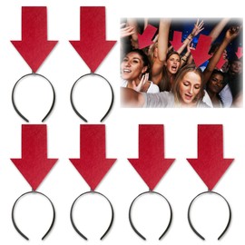 BAIRUYAO 6pcs Arrow Headband | New creative symbol headband | Party Festival parade Concert Support group headband (Red Arrow x6, Large)