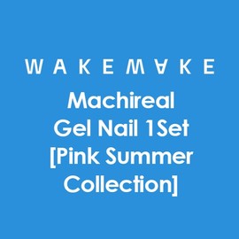 WAKEMAKE Machireal Gel Nail 1Set [Pink Summer Collection], Type:Easy Pink Linen