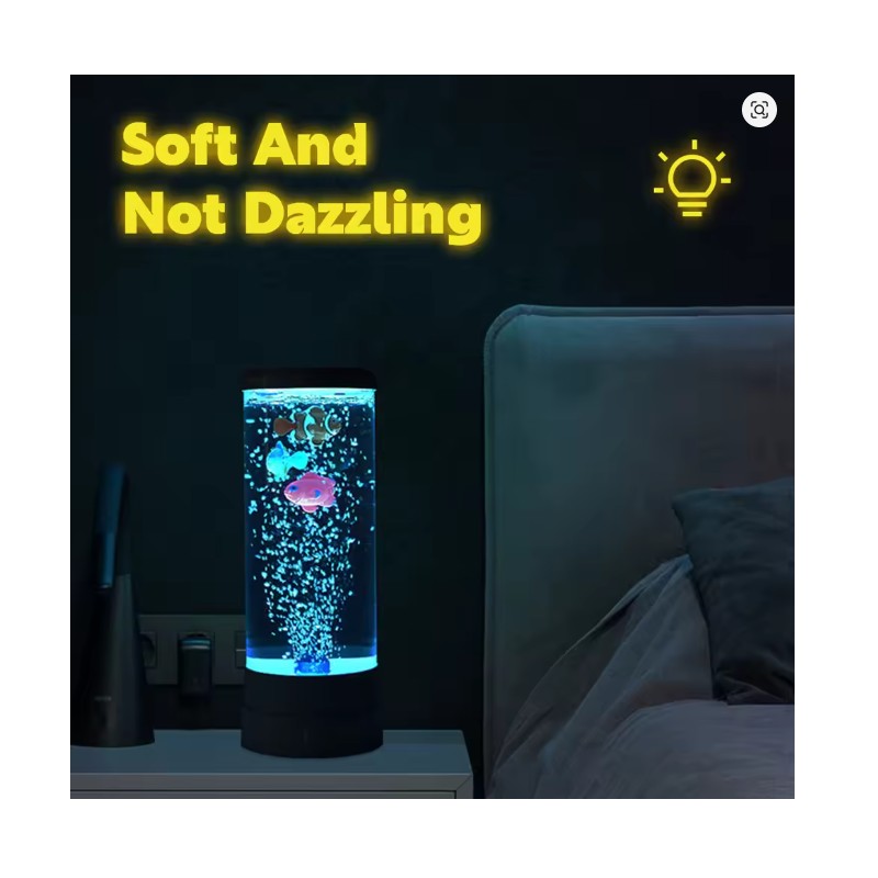 Toolzia LED Fish Lamp - Multi-Color Changing Aquarium Night Light