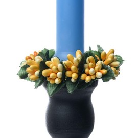 Rice Berry 1.5 Inch Candle Ring Yellow Light Yellow