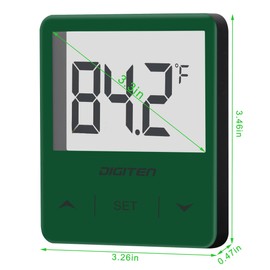 DIGITEN Aquarium Thermometer Digital Fish Tank Thermometer with Large LCD Display Stick On Water Terrarium Temperature Sensor Gauge for Reptiles Turtle Amphibians