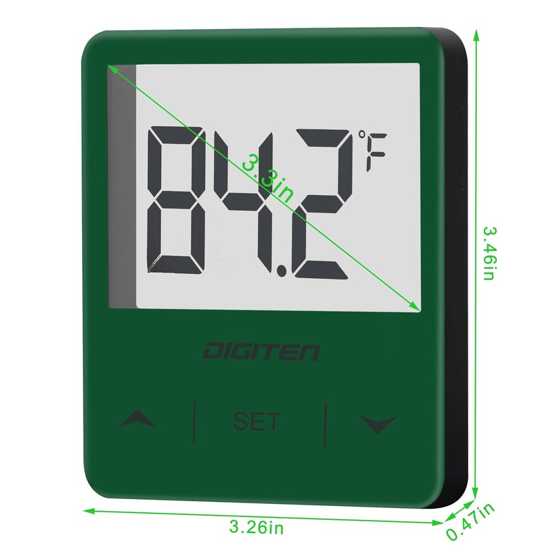 DIGITEN Aquarium Thermometer Digital Fish Tank Thermometer with Large LCD