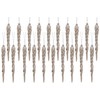Christmas Concepts® 12cm Glitter Icicle Decorations Christmas Tree Trims (CHAMPAGNE,
