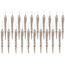 Christmas Concepts® 12cm Glitter Icicle Decorations Christmas Tree Trims (CHAMPAGNE, 20)