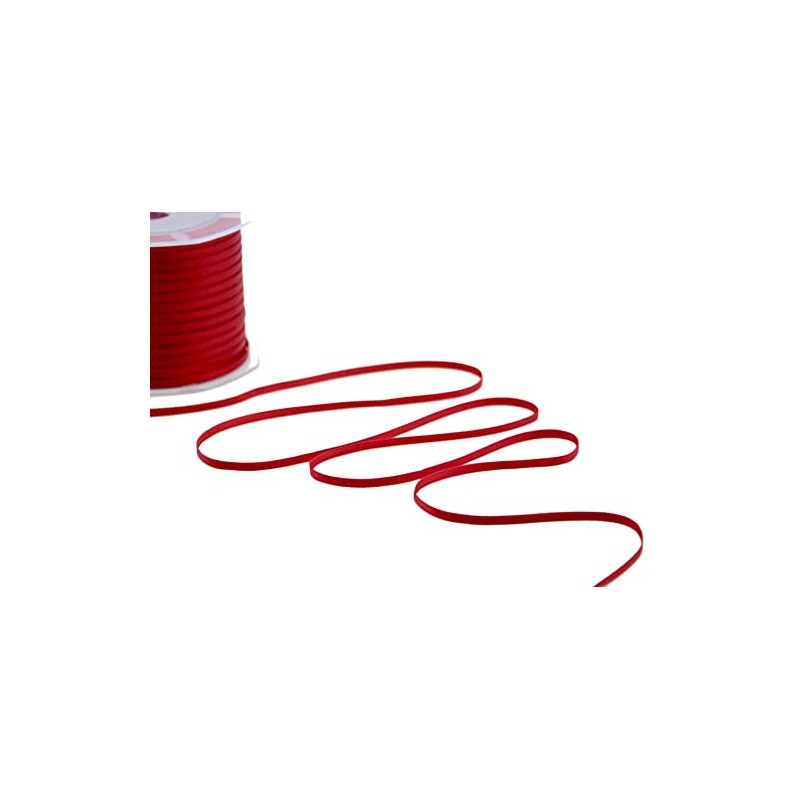 Furlanis Italian Fabric Red Double Satin Ribbon 3mm x 50m