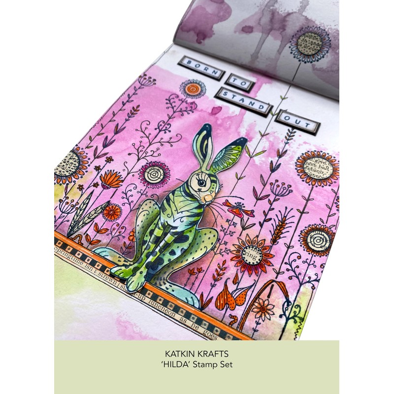 Katkin Krafts - A5 Hilda Stamp Set