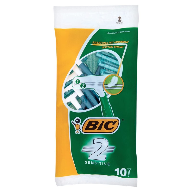 BIC 2 Sensitive Men's Razors - Twin Blade - 2
