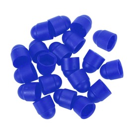 VekAuto 20pcs Wheel Lug Nut Bolt 8mm Rims Tire Nut Screws Dust Cap Cover Nut Protection Plastic Blue Exterior