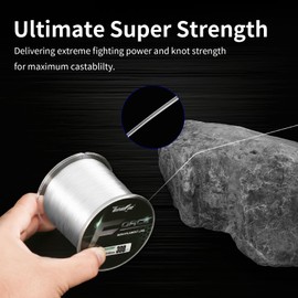 ThornsLine Force Monofilament Fishing Line - Superior Mono Leader Materials - Exceptional Strength Nylon Fishing line 2-100lb, Abrasion Resistant Mono Line