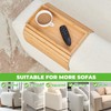 LOVYANXUE Bamboo Sofa Arm Tray Table, Foldable Couch Arm Tray,