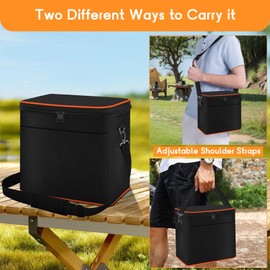 Mini 1LB Propane Tank Storage Bags with Padding, Adjustable Shoulder Strap, Small Camping Fuel ​Cylinder Carry Bag for 2-Pack ​Propane Tanks 16 OZ, Refillable Small Propane Gas Canister Bottle Case