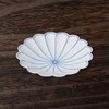 Takumikaze Arita Ware Plate, 6.7 inches (17 cm), Blue Chrysanthemum