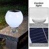 OSALADI 200MM Led Solar Post Light Outdoor Round Ball Landscape