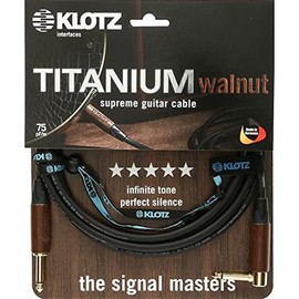 KLOTZ Titanium Walnut Supreme Guitar Cable with Walnut Tips (3 m)
