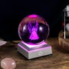 Ornalrist 3.15" Crystal Ball Engraved 3D Cat with Butterfly Figurine