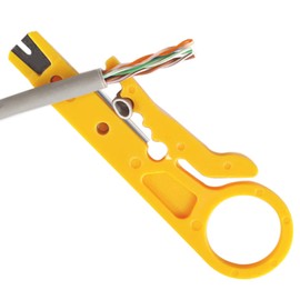 YANGZI Mini Wire Stripper Cable Cutter Peeling Tool Yellow Cutter Punch Down Wire Tool 1pcs