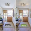piano7797 13 inch Brushed Nickel Flush Mount Ceiling Light Fixtures,3-Light
