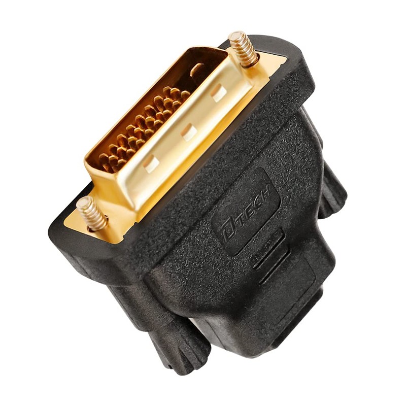 DTECH DVI Male to HDMI Female Adapter Bi-Directional DVI-D Port