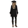 Narrenkiste O9669-42 schwarz Damen Piraten Jacke lang Barock Mantel Gr.42