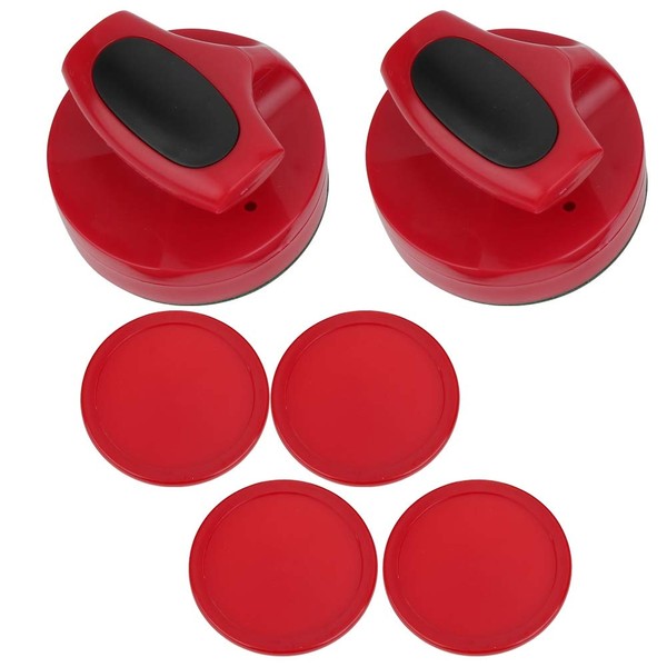 VGEBY Game Tables Equipment, Red 94MM Air Hockey Slider Pusher Set Large Size Air Hockey Table Game Replacement Camping Stoves ith 4 Hockey Pucks Grills Chess, Leisure Sports Chess and Leisure Sports