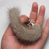 ZhichunLee Real Luxurious Mink Marten Leather Fur Hair Key Chain