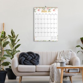 Wall Calendar 2025-2026 - Monthly Wall Calendar 2025-2026, JUL 2025 - DEC 2026, 12" x 17", Large Blocks, Hanging 2025-2026 Wall Calendar (Start in JULY/25), Floral Calendar for Living Room