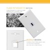MXTECHNIC Single Port 4K HDMI Wall Plate Outlet Cover with