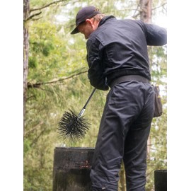 Chimney Cleaning Brush with Standard 1/4" NPT End Fitting- 6 Inch Fiberglass Chimney Brush for Cleaning Chimney Hearth Fireplace