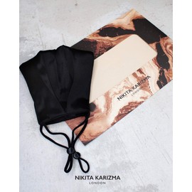 KARIZMA Beverly Hills Silk Face Mask. Black Fashionable Designer Face Mask for Women. Washable Fabric Face Mask Reusable Facemask. 19 Momme Mulberry Silk Mask - Luxury Fashion Masks for Women
