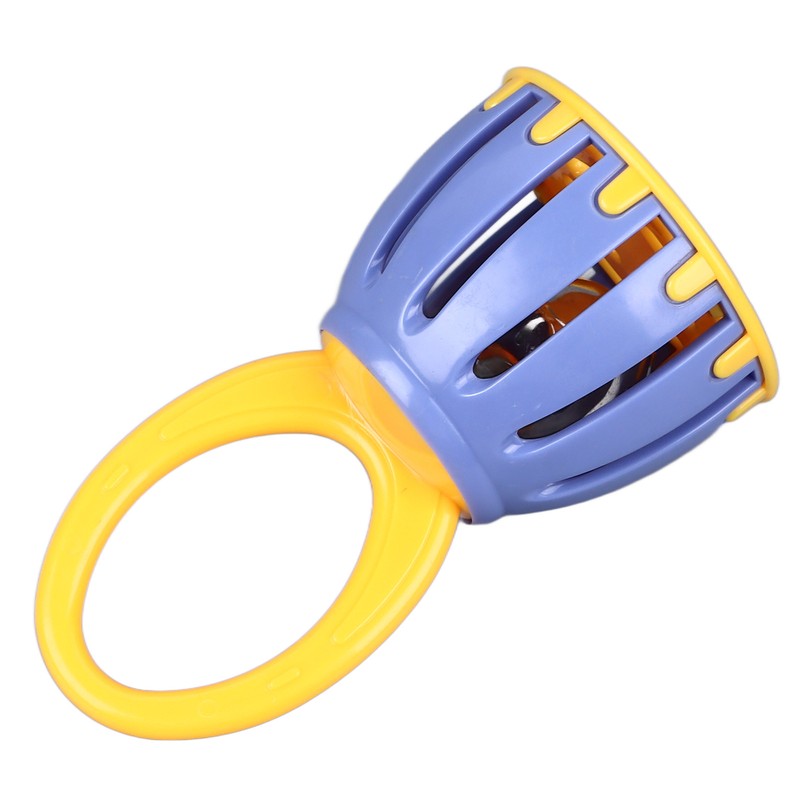 Handled Cage Bell Babies Rattle Orff Plastic Kids Music Percussion