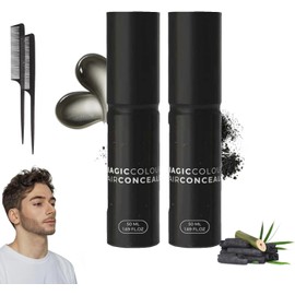 Tiveno Crema Correctora Capilar, Magiccolour para un cabello naturalmente más voluminoso y seguro, Corrector del cuero cabelludo para un cabello con más volumen, 100% Natural y discreto (Brown, 2pcs)